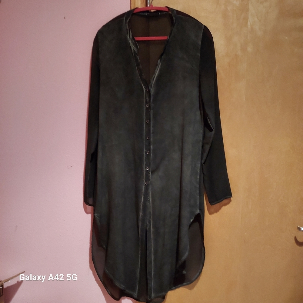 Grey/ black maxi blouse - Picture 4 of 7